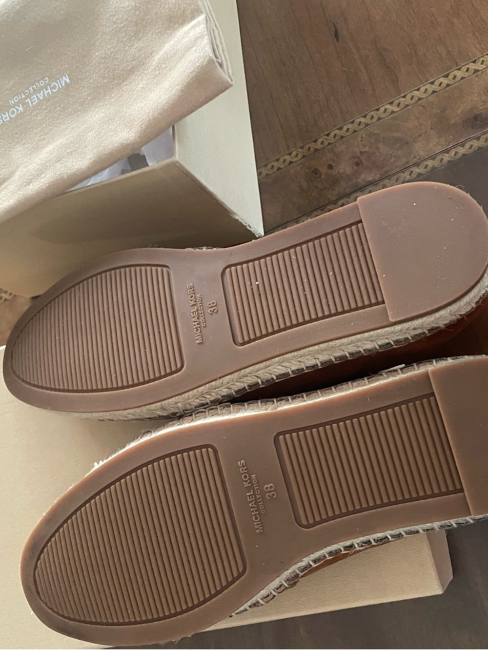 Michael Kors Collection Brown Suede Espadrille Loafers - Picture 7 of 9